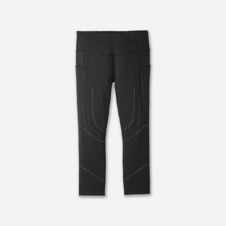 Brooks Method 3/4 Tight Capri Running Leggings Dame Online - Svart - Norge (DWJ589460)